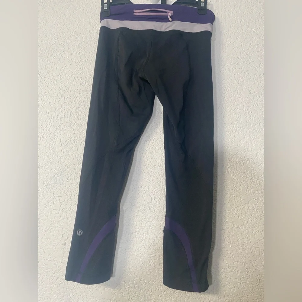 lululemon athletica run inspire crop II  deep coal and Concord grape - Picture 2 of 7